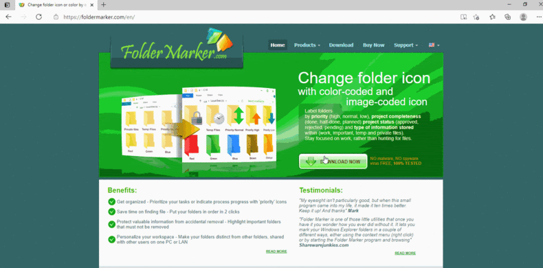 Installation of Folder Marker