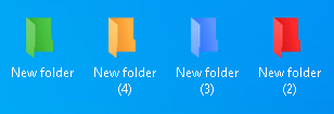 “MyProjects” with 4 different color folders