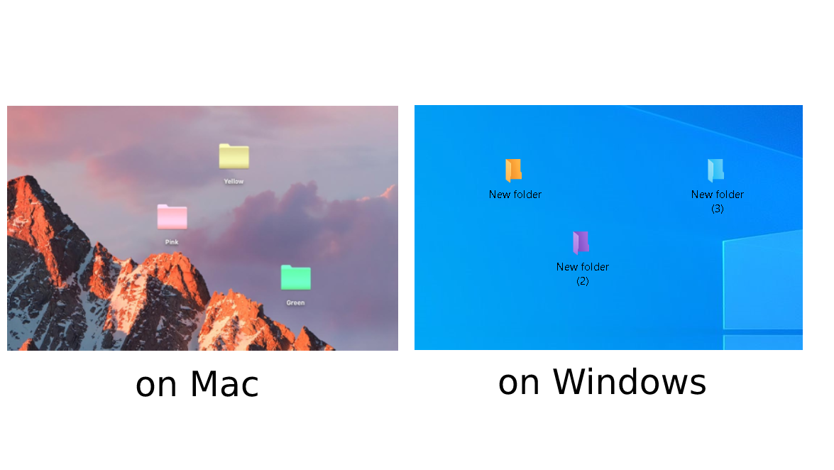 Color-code and labeling folders on Mac/Windows