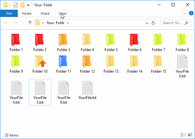 Filter folders feature