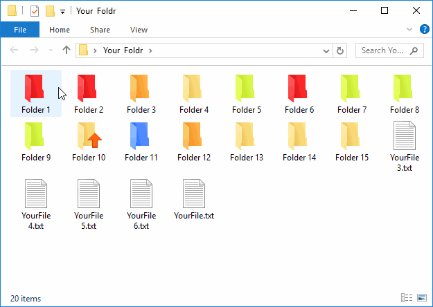 Sort folders feature