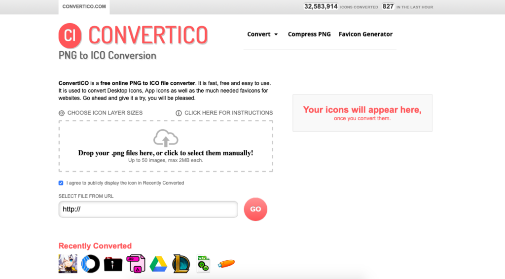 One of the possible sources to convert PNG icons to ICO can be for example ConvertICO.