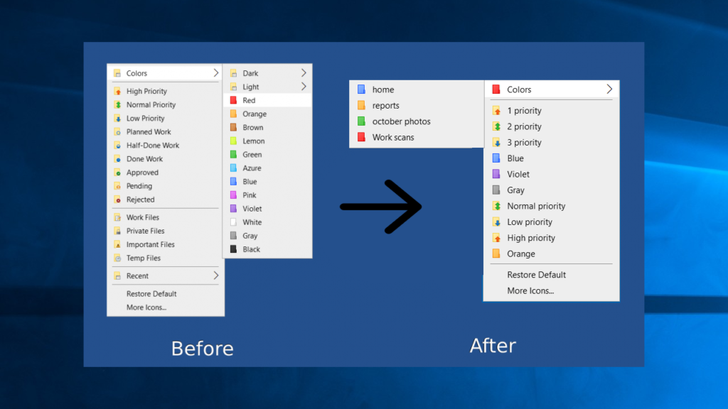 How to customize ‘Mark Folder’ menu